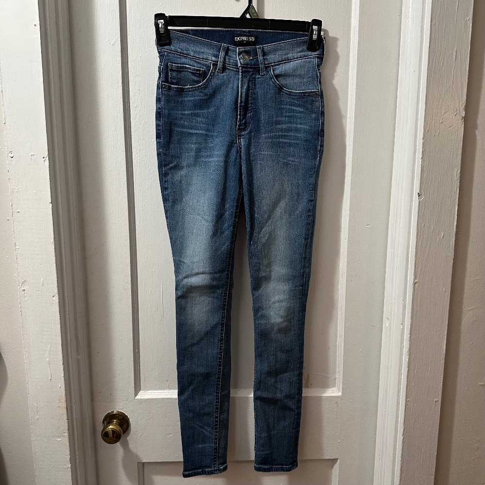 Express High Rise Jeggings in 0
